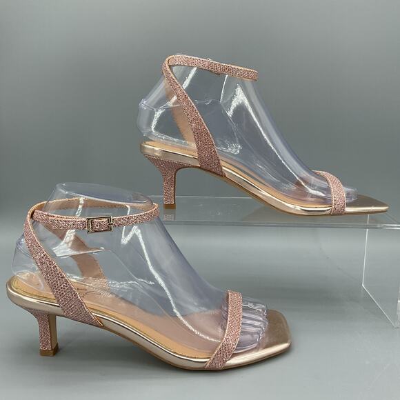 NEW Jewel Badgley Mischka Women’s Charisma II Kitten Heels Rose Gold Size 6.5 - Picture 1 of 10